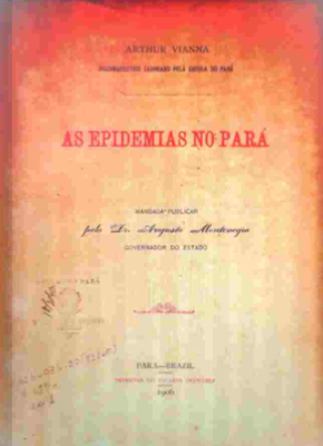 Capa de As Epidemias no Pará de Arthur Vianna
