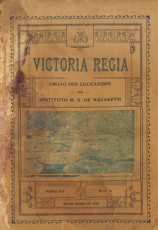 Capa de Victória Regia: educandos do instituto N. S. de Nazareth