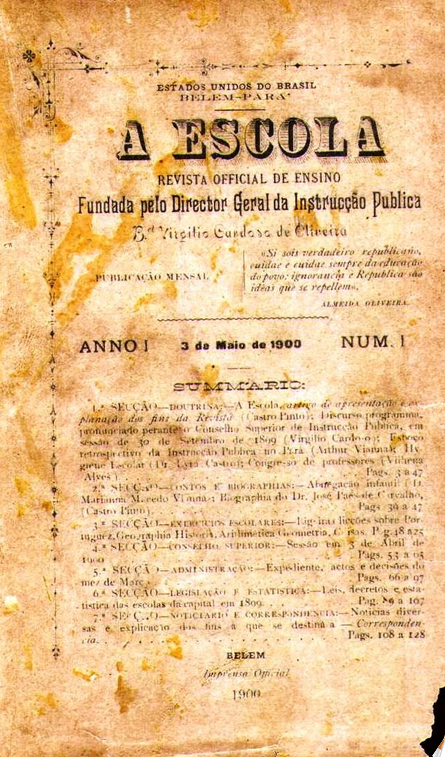 Capa de A escola - Revista oficial de ensino