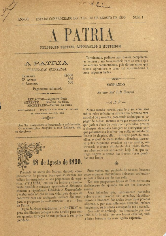Capa de A Pátria