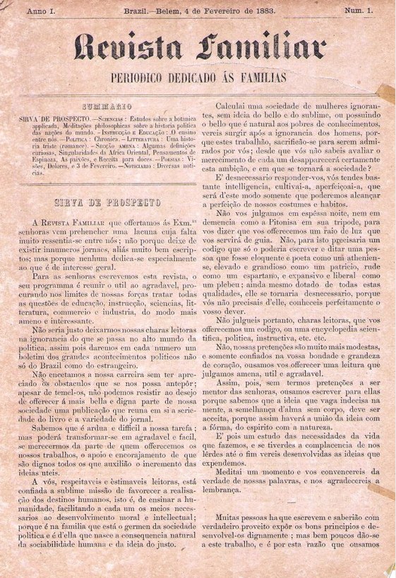 Capa de Revista Familiar