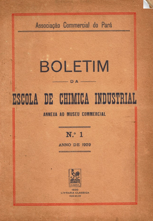 Capa de Boletim da Escola de Chimica Industrial