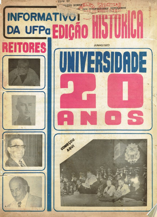 Capa de Informativo da UFPA: edição histórica
