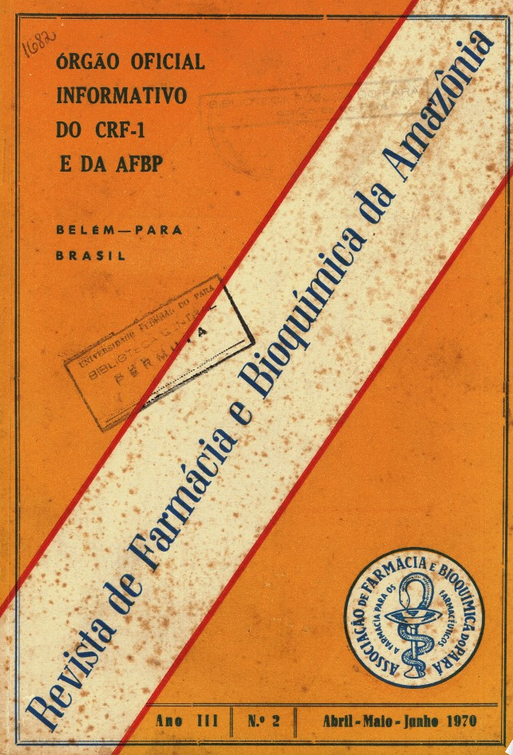 Capa de Revista de Farmácia e Bioquímica da Amazônia