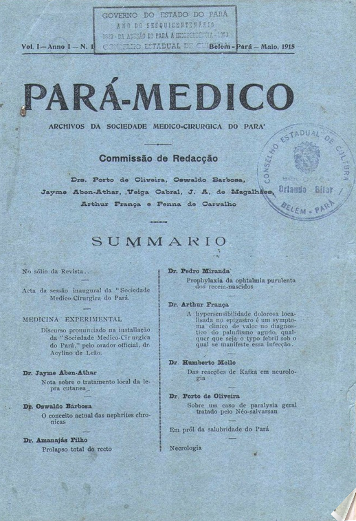 Capa de Pará Médico